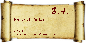 Bocskai Antal névjegykártya
